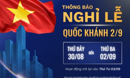THÔNG BÁO NGHỈ LỄ QUỐC KHÁNH 2/9